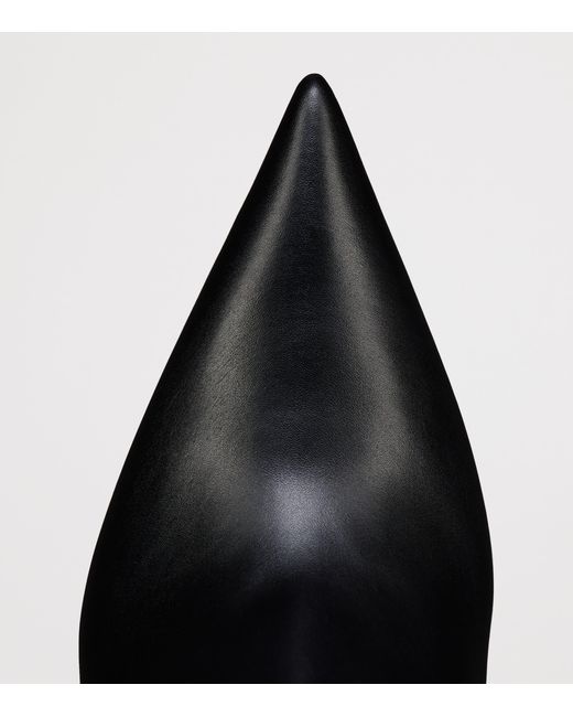 Christian Louboutin Black Miss Z Booty 80 Leather Boots