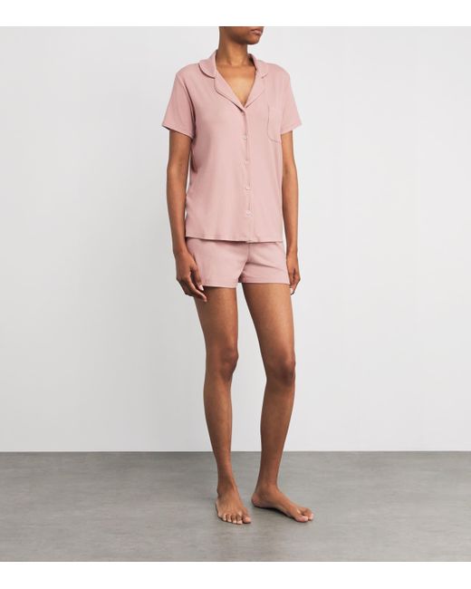 Skims Pink Soft Lounge Short Pyjama Set