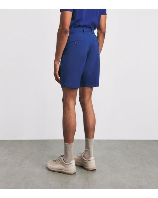J.Lindeberg Blue Mitch Straight Shorts for men