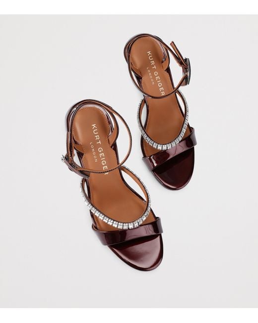 Kurt Geiger Pink Patent Leather Embellished Sandals 95