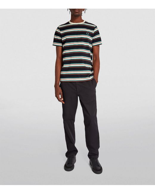 Fred Perry Black Striped T-shirt for men