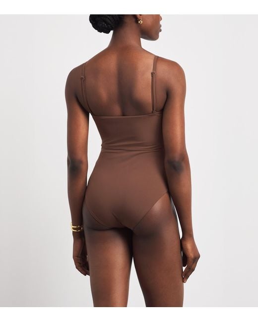 Christopher Esber Brown Arched Swimsuit