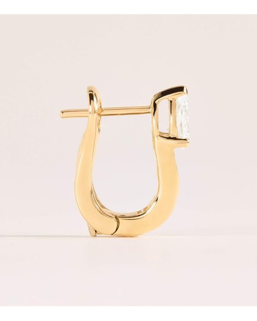 Anita Ko Natural And Diamond Saturn Huggie Earrings
