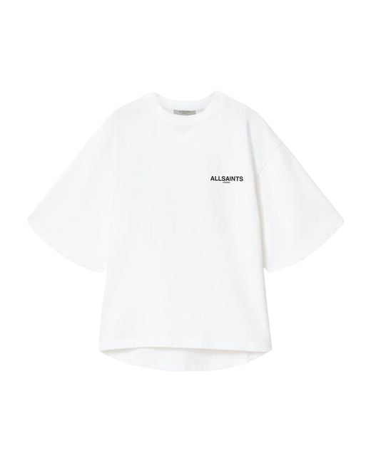 AllSaints White Organic Cotton Halis Amelie T-Shirt