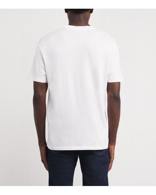 Jacob Cohen White Cotton Monogram T-Shirt for men