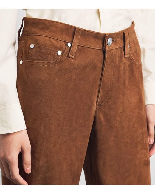 Rag & Bone Brown Suede Saige Trousers