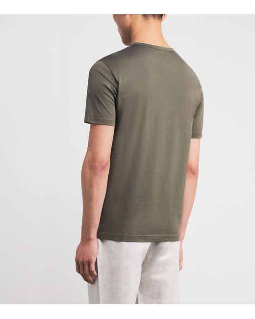 Sunspel Gray Supima Cotton Classic T-Shirt for men