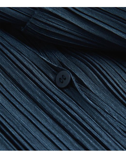Pleats Please Issey Miyake Blue Mellow Pleats Top