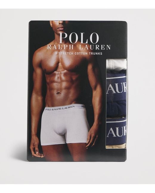 Polo Ralph Lauren Blue Stretch-Cotton Classic Trunks for men
