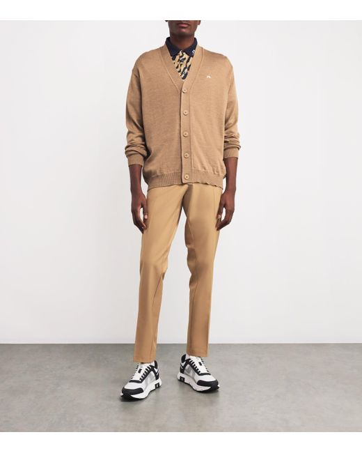 J.Lindeberg Herren Lucas Cardigan - Merinowolle Strickjacke Mit 5-Knopfleiste