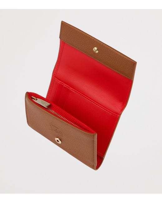 Christian Louboutin Brown Mooncrest Leather Trifold Wallet for men