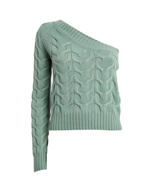 Max Mara Green One-shoulder Odeon Sweater