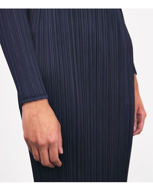 Pleats Please Issey Miyake Blue New Colorful Basics 4 Midi Skirt
