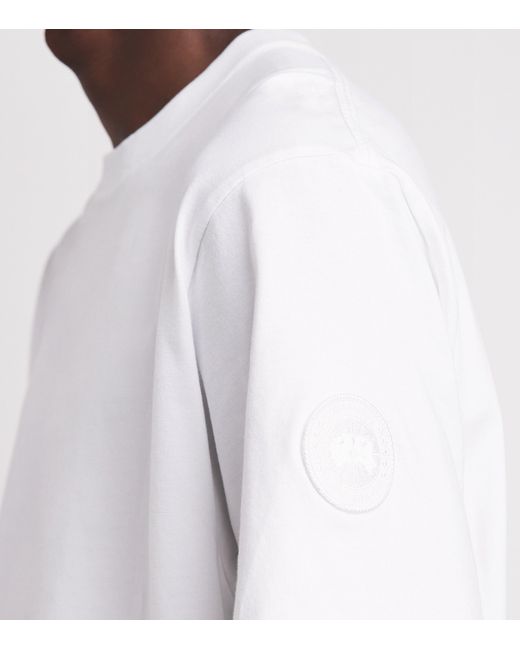 Canada Goose White Organic Cotton Novo T-Shirt for men