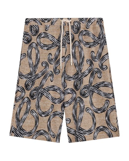 Loewe Gray X Paula's Ibiza Terry Anagram Shorts for men