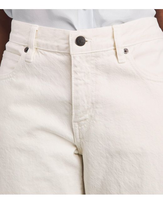 FRAME White The Saturday Low-Rise Straight Jeans