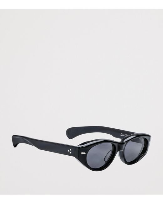 Jacques Marie Mage Black Krasner Oval Sunglasses