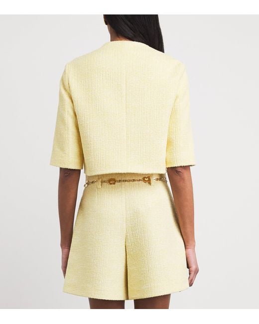 Maje Natural Tweed Cropped Jacket