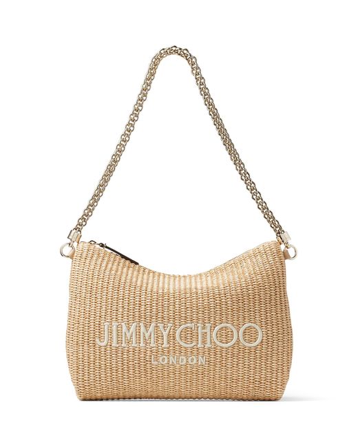 Jimmy Choo Natural Logo Callie Clutch Bag