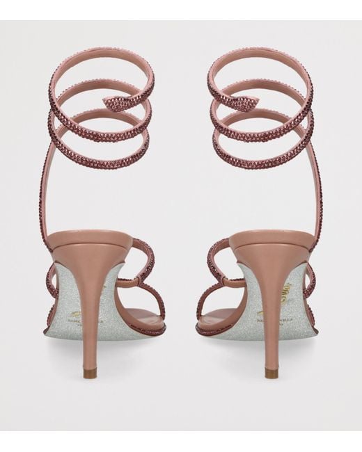 Rene Caovilla Pink Embellished Cleo Sandals 80