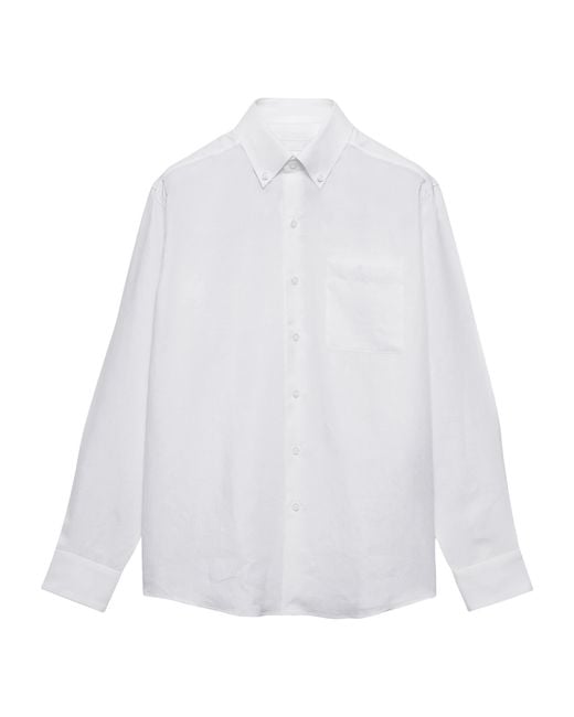 Prada White Linen Shirt for men