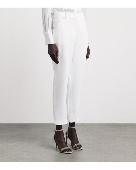 Eleventy White Wool-Blend New York Trousers