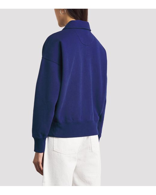 Polo Ralph Lauren Blue Quarter-Zip Sweatshirt