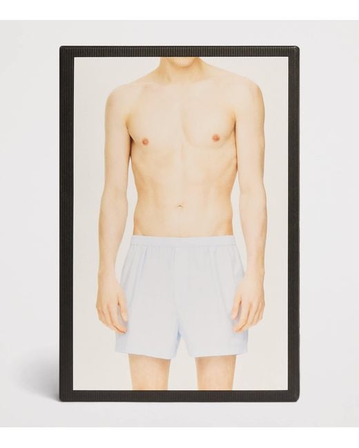Tom Ford Blue Cotton Woven Boxers for men