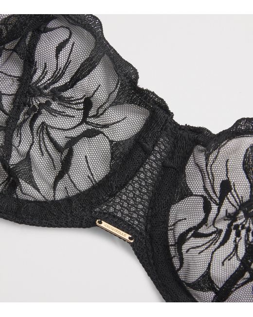 Chantelle Black Embroidered Fleurs Balconette Bra