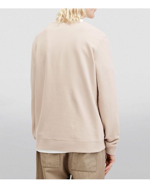 AllSaints White Organic Cotton Raven Sweatshirt for men
