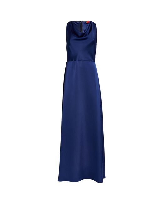 MAX&Co. Blue Satin Maxi Dress