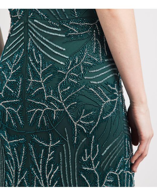 Raishma Green Embellished Vienna Gown
