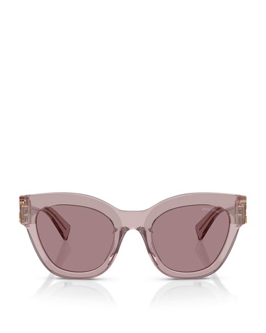Miu Miu Pink Acetate Square Mu01Ys Sunglasses