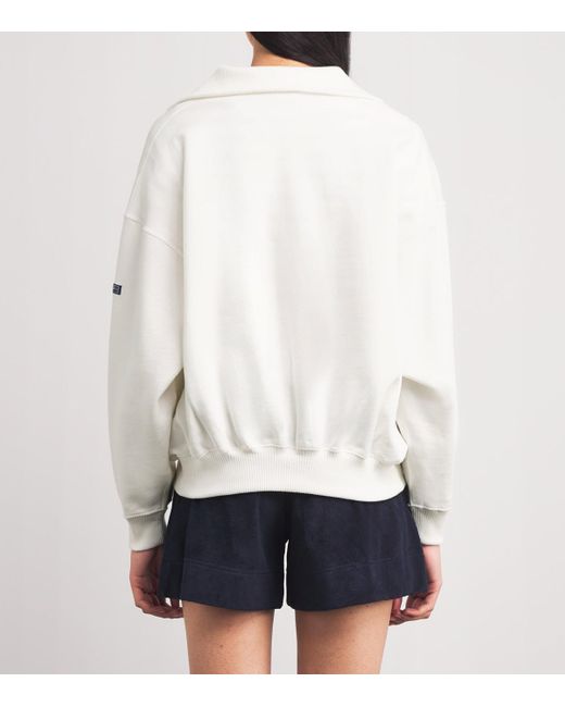 Polo Ralph Lauren White Collared Sweatshirt
