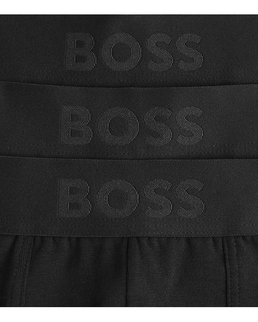 Boss Brown Stretch-Organic Cotton Trunks for men