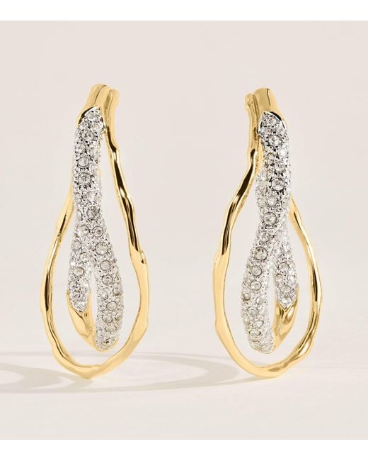 Alexis Natural Small-Plated Solanales Crystal Twist Earrings