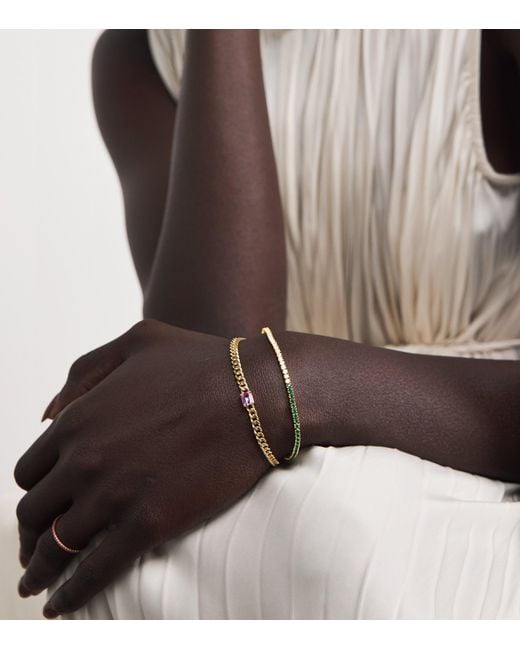 Anita Ko Natural Diamond And Emerald Hepburn Bracelet