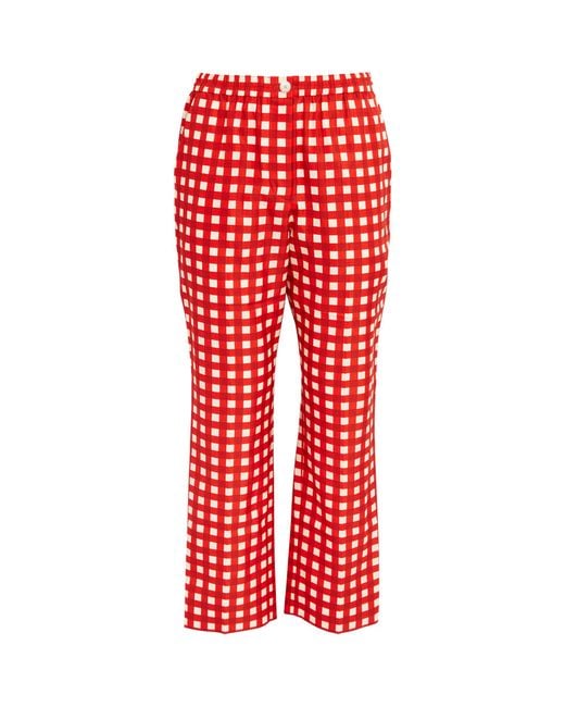 Joseph Red Silk-cotton Tottenham Trousers