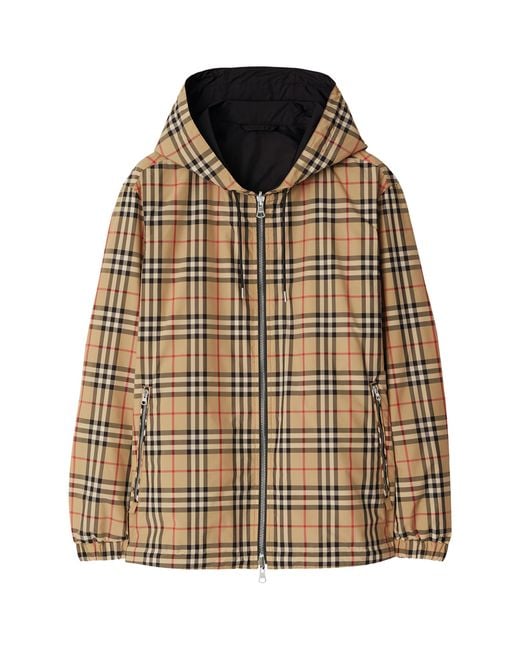 Burberry Brown Reversible Check Jacket for men