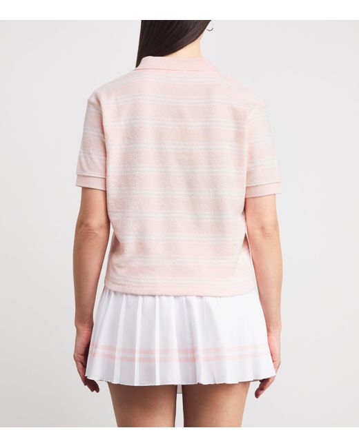 Sporty & Rich Pink Cotton Terry Polo Shirt