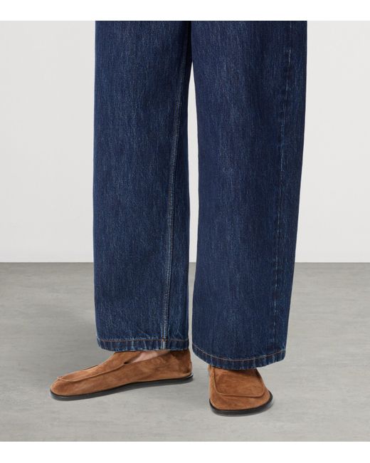 Loewe Brown Suede Flex Loafers for men