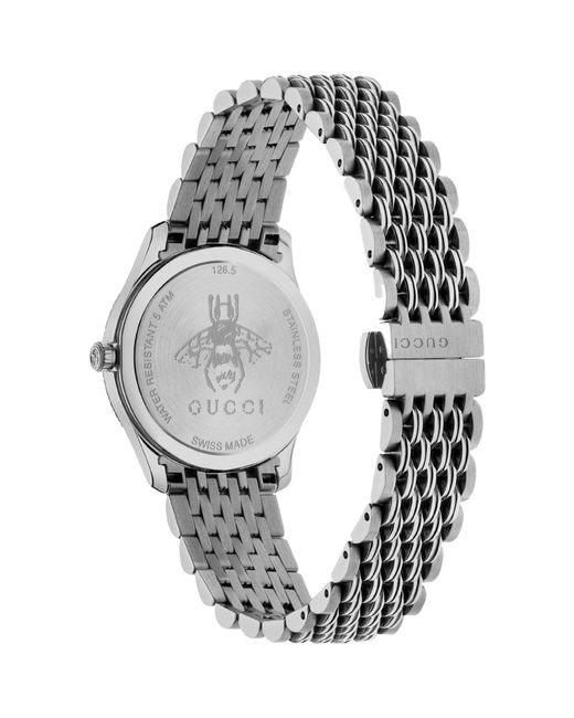 Gucci Gray Stainless Steel G-timeless Watch 29mm