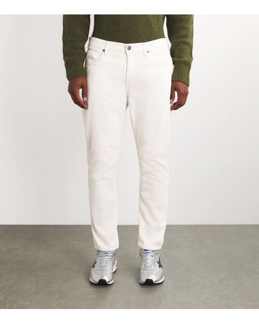 PAIGE White Lennox Slim Jeans for men