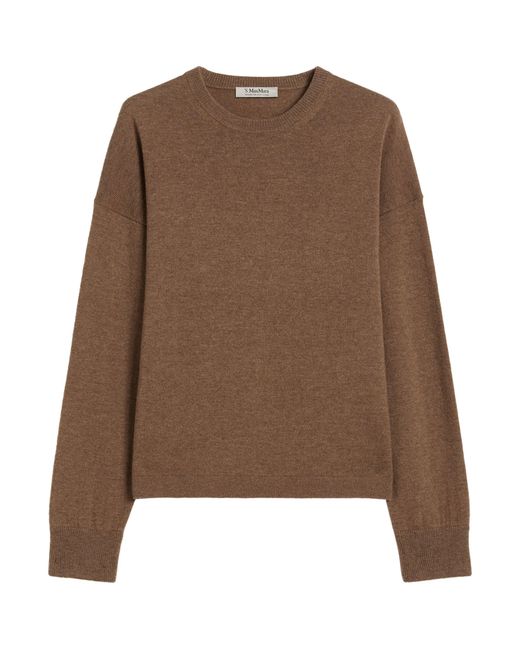 Max Mara Brown Virgin Wool-Cashmere Sweater