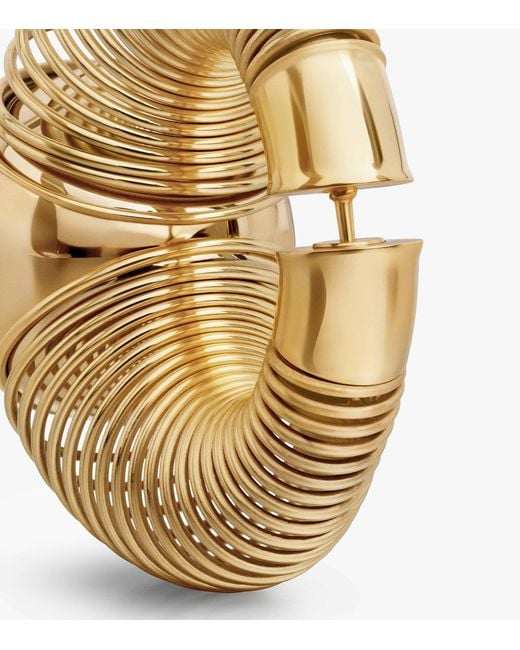 Alaïa Metallic Spiral Hoop Earrings