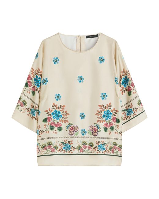 Weekend by Maxmara Natural Silk Printed Blouse