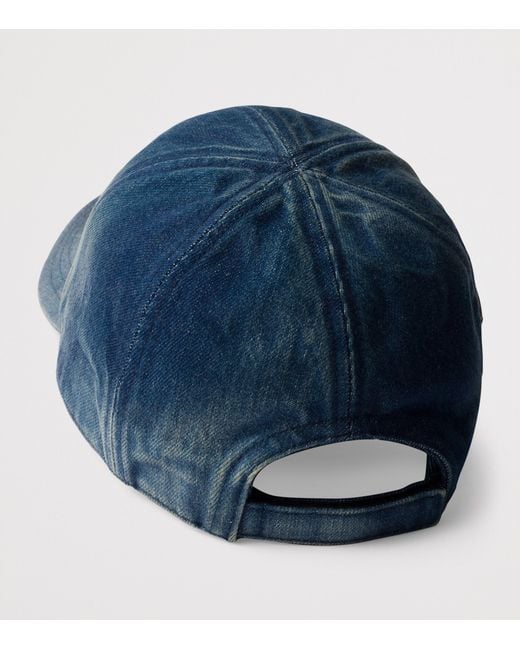 Prada Blue Denim Baseball Cap for men