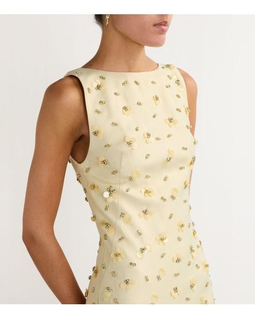 Jonathan Simkhai Embellished Claudia Maxi Dress in Metallic | Lyst