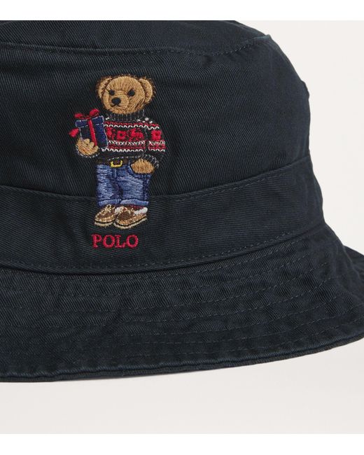 Polo Ralph Lauren Blue Polo Bear Bucket Hat for men