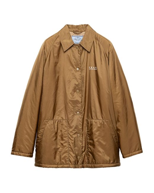 Prada Brown Long-Sleeved Button-Up Jacket